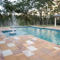 Sandstone tiles supplied by J.H. Wagner & Sons.